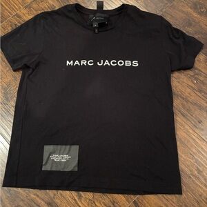 Marc Jacobs Black Tee with White Logo